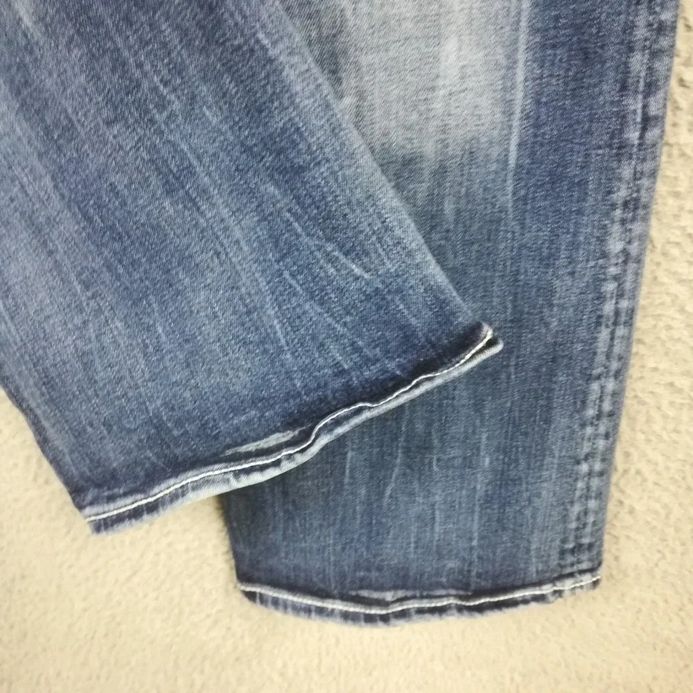 Vigoss Womens Jeans Chelsea Boot Cut Blue Denim Stone Wash Mid Rise 10